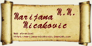 Marijana Micaković vizit kartica